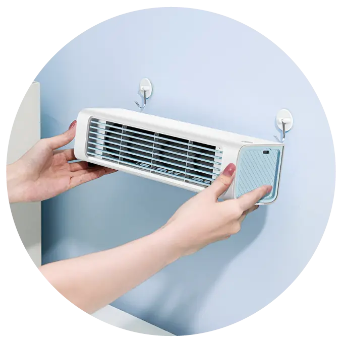 Wall-mounted, no drilling